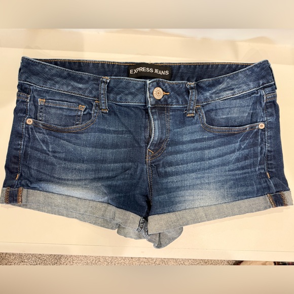 Express Pants - Express Dark Blue Jean Shorts